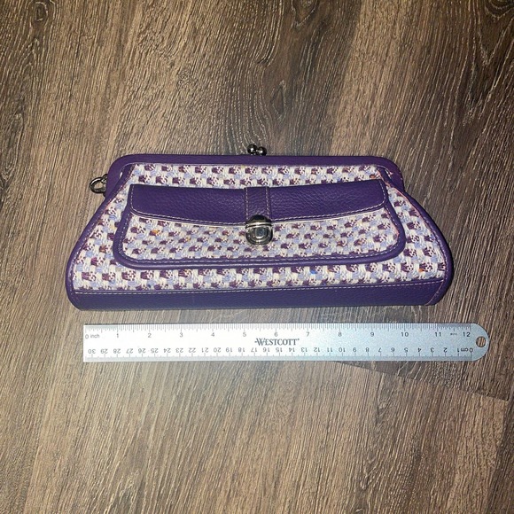 Vintage Knited Purple Clutch - Picture 4 of 7